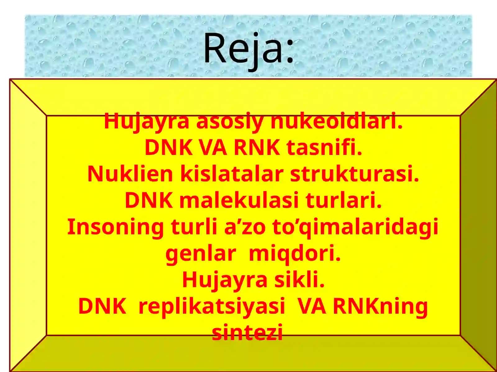 Nukleinkislotalar. DNK va RNK’’ 2