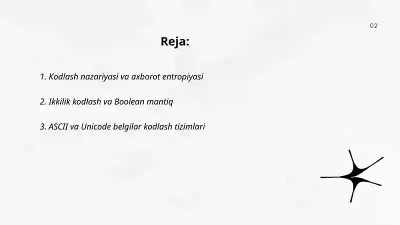 Informatsiyani kodlash mexanizimlari 2