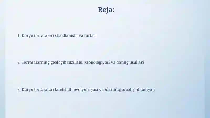 Daryo terrasalari tuzilishi 2