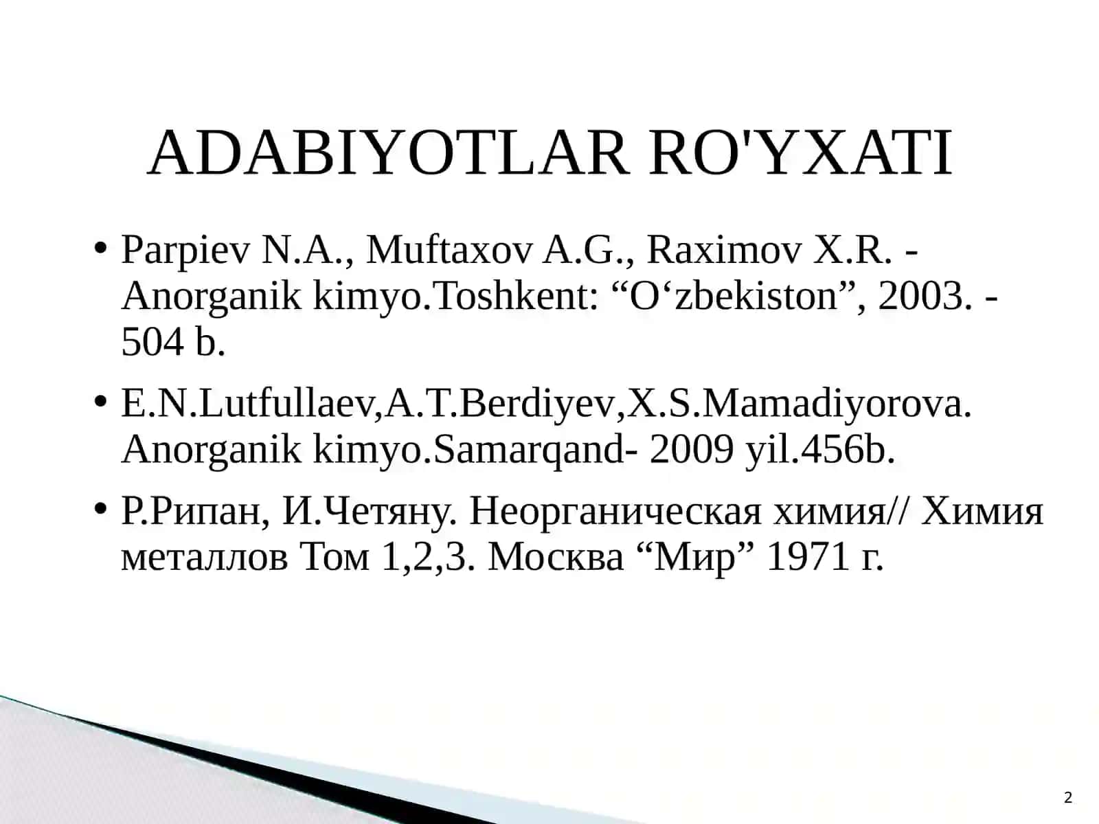 Davriy sistemaning IIIA guruh elementlari 2