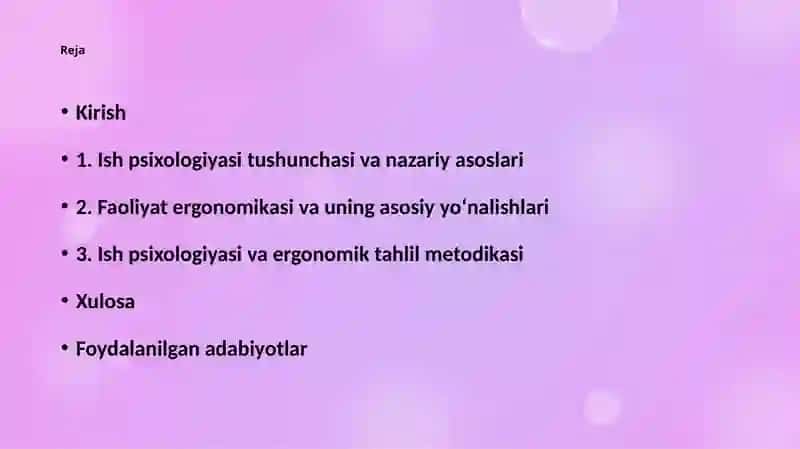 Ishpsixologiyasi va faoliyatergonomikasi: tahlil, tushunchalar va metodika 2