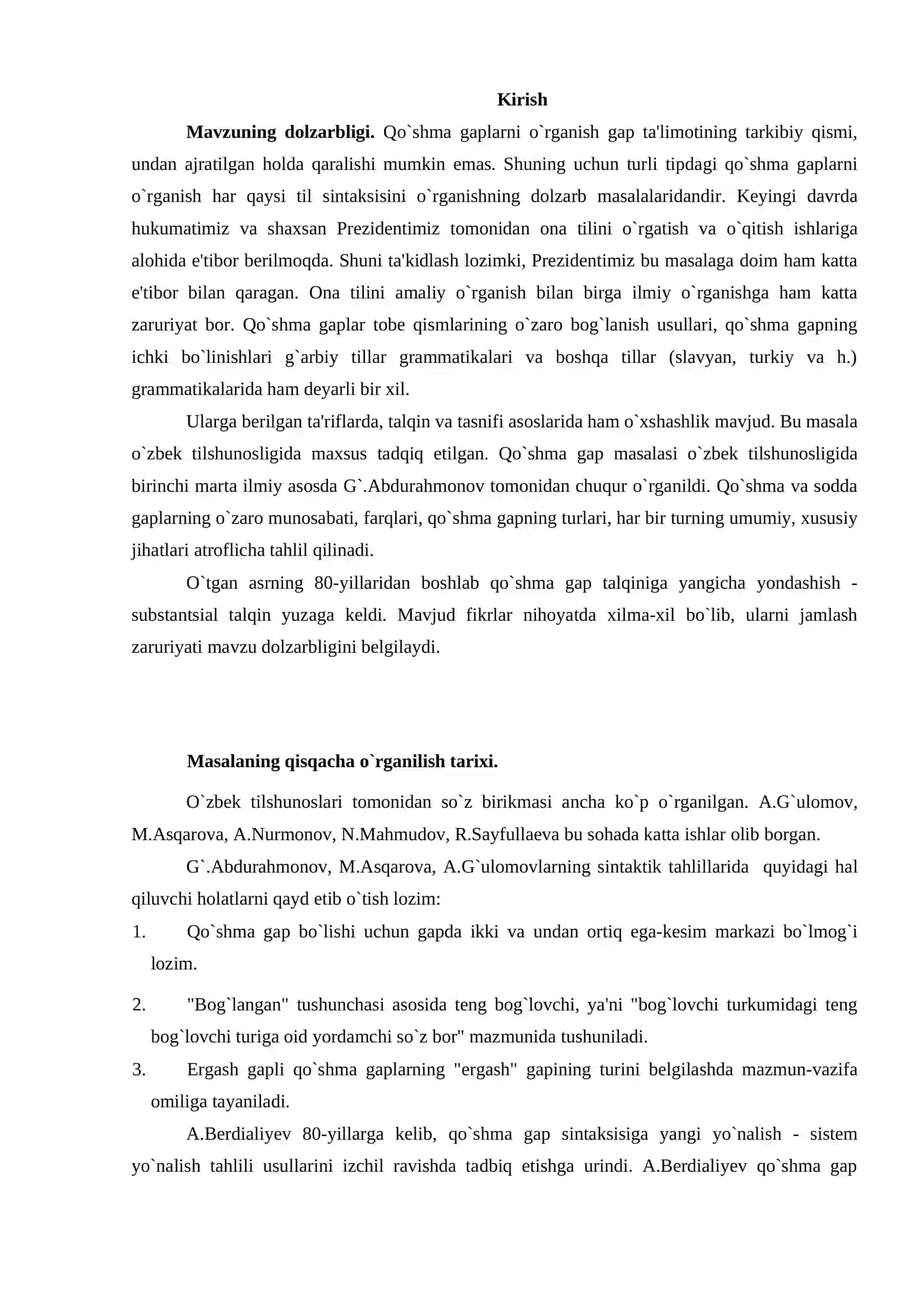QO`SHMA GAPLAR: SUBSTANTSIAL TALQIN 2