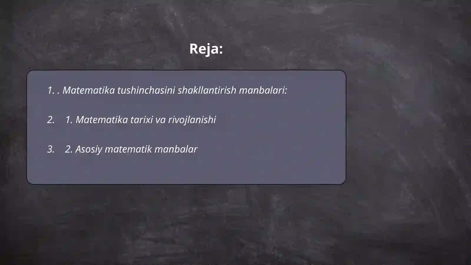 Matematika tushinchasini shakllantirish manbalari 2