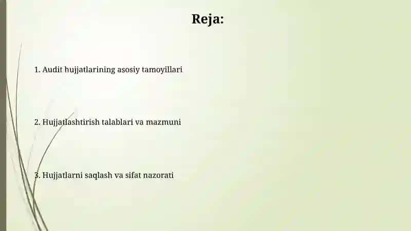 Auditni Hujjatlashtirish 2