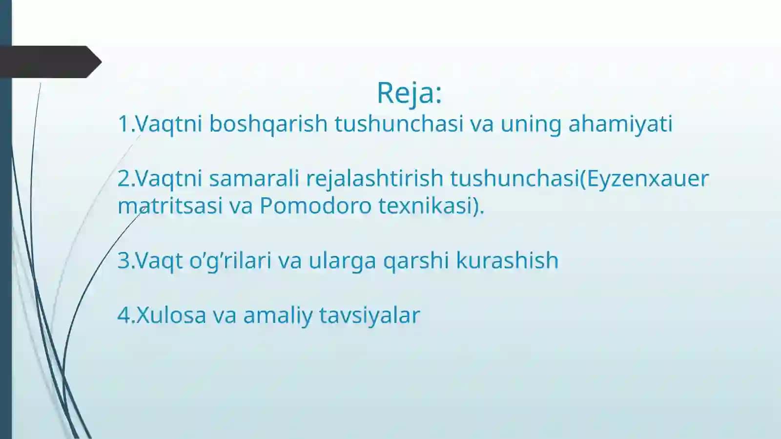 Vaqtni boshqarish ko’nikmalari rivojlantirish yo’li 2