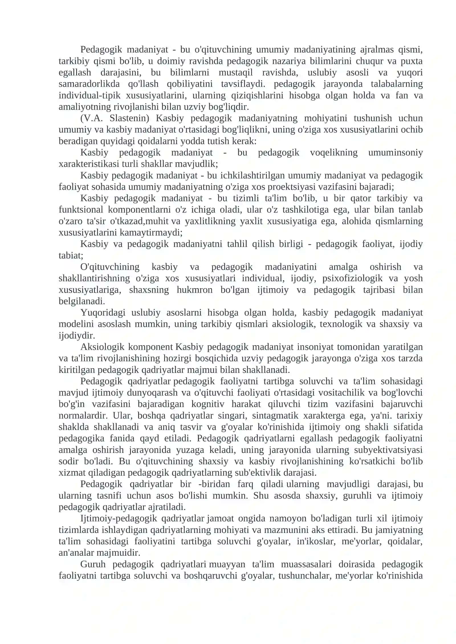 Pedagogik madaniyat rivojlantirish 2