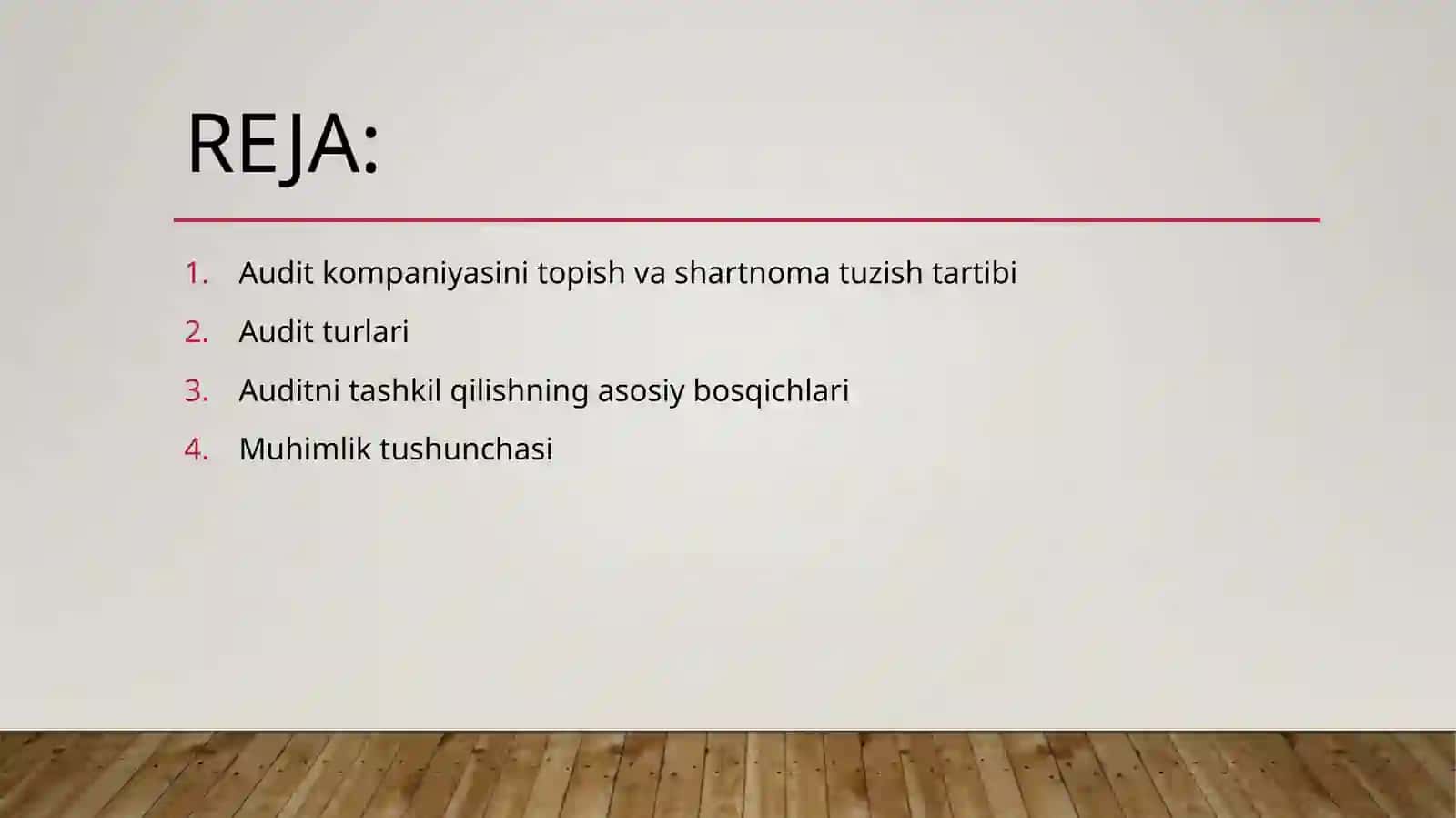 Audit xalqaro standartlari asosida auditni tashkil qilish 2
