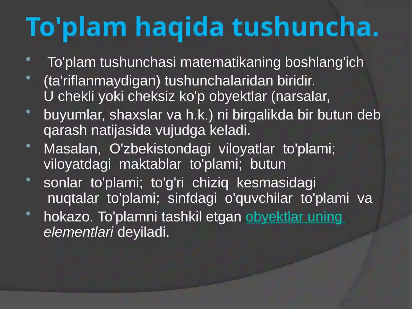 To`plamlar va ular ustida amallar, Eyler Venn diagrammasi 2