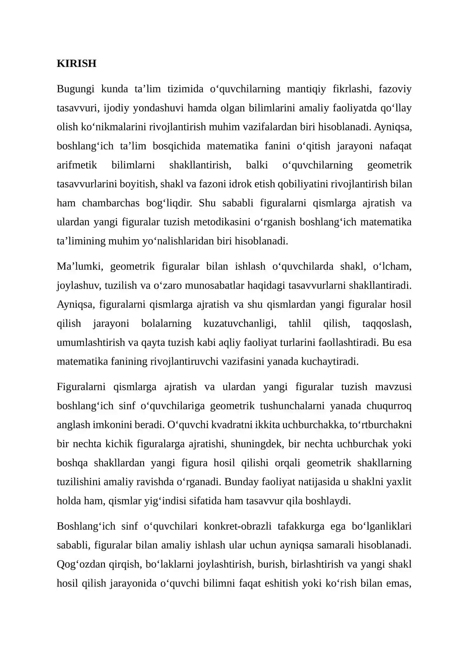 FIGURALARNI QISMLARGA AJRATISH VA ULARDAN YANGI FIGURALAR TUZISH METODIKASI 2