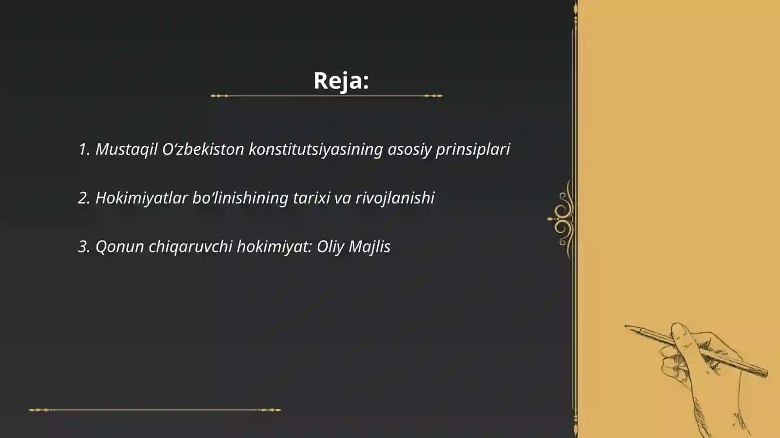 Mustaqil Oʻzbekistonda hokimiyatlar boʻlinish prinsipi 2