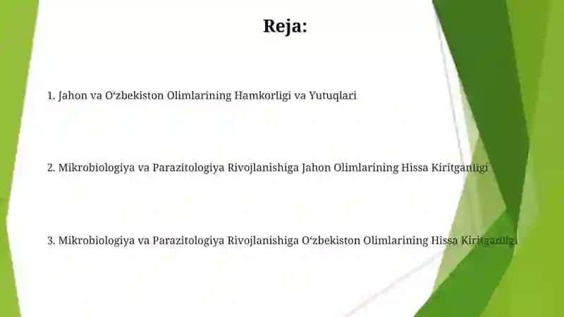Mikrobiologiya va Parazitologiya Rivojlanishiga Jahon Olimlarining Hissa Kiritganligi 2