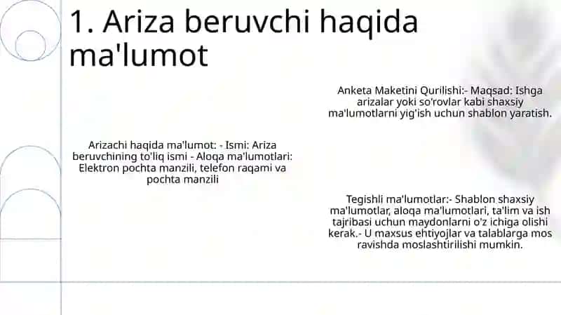 Anketa Maketini Qurilishi 2