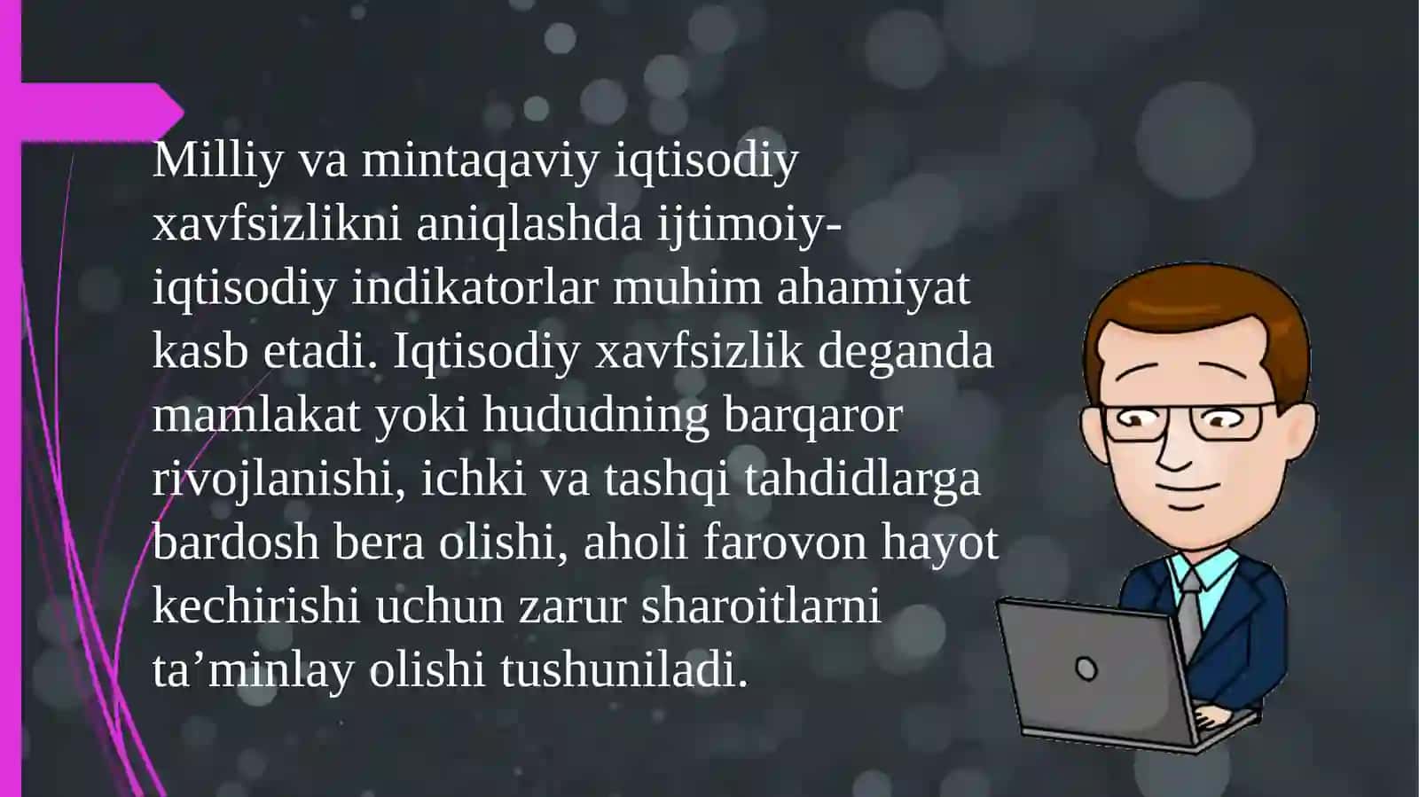 Milliy va mintaqa viqovi iqtisodiy xavfsizlikni aniqlashdagi ijtimoiy-iqtisodiy indikatorlar va ularning asosiyy o'nalishlari 2