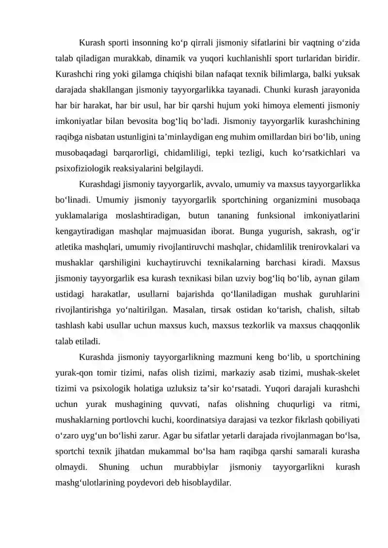 Kurash bo‘yicha jismoniy tayyorgarlik 2