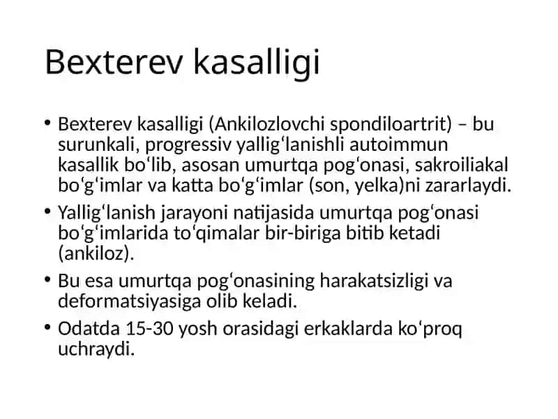 Bexterev kasalligi 2