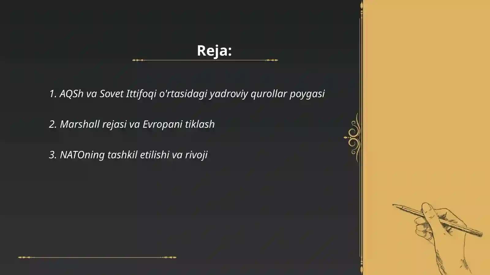AQSh va Yevropa davlatlari sovuq urush davrida 2