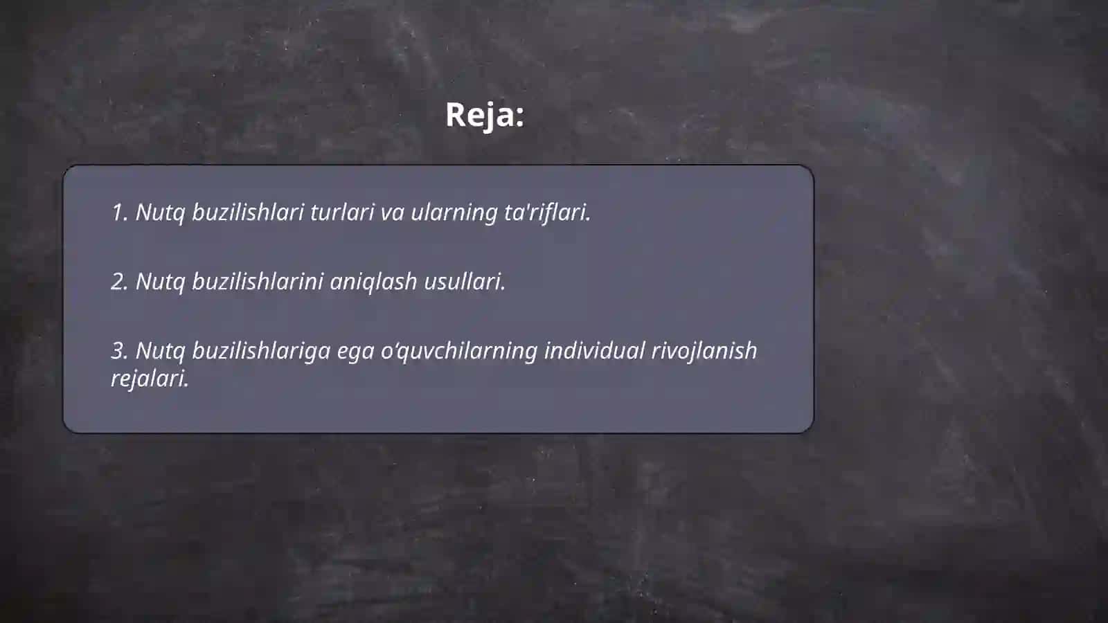 Nutq buzilishlarini aniqlash usullari 2