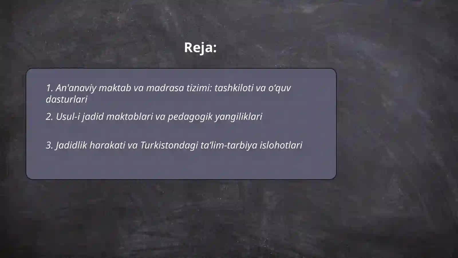 An'anaviy maktab va madrasa tizimi: tashkiloti va oʻquv dasturlari 2