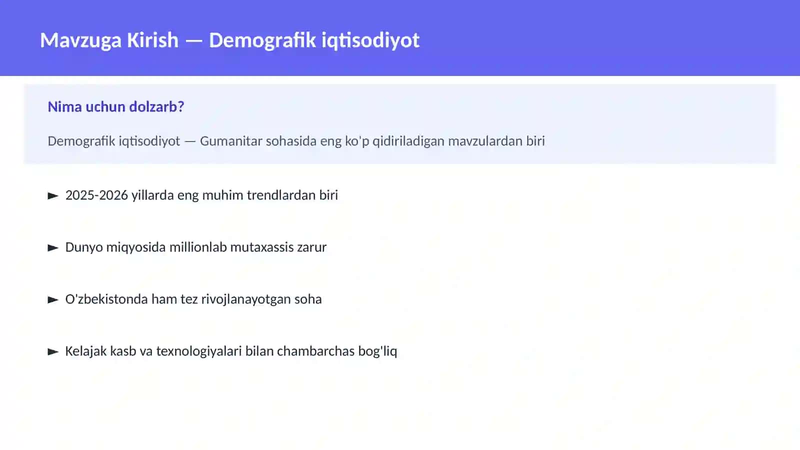 Demografik iqtisodiyot 2