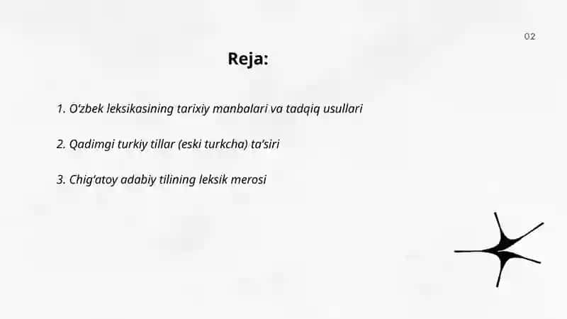 Oʻzbek tili leksikasining tarixiy taraqqiyoti 2