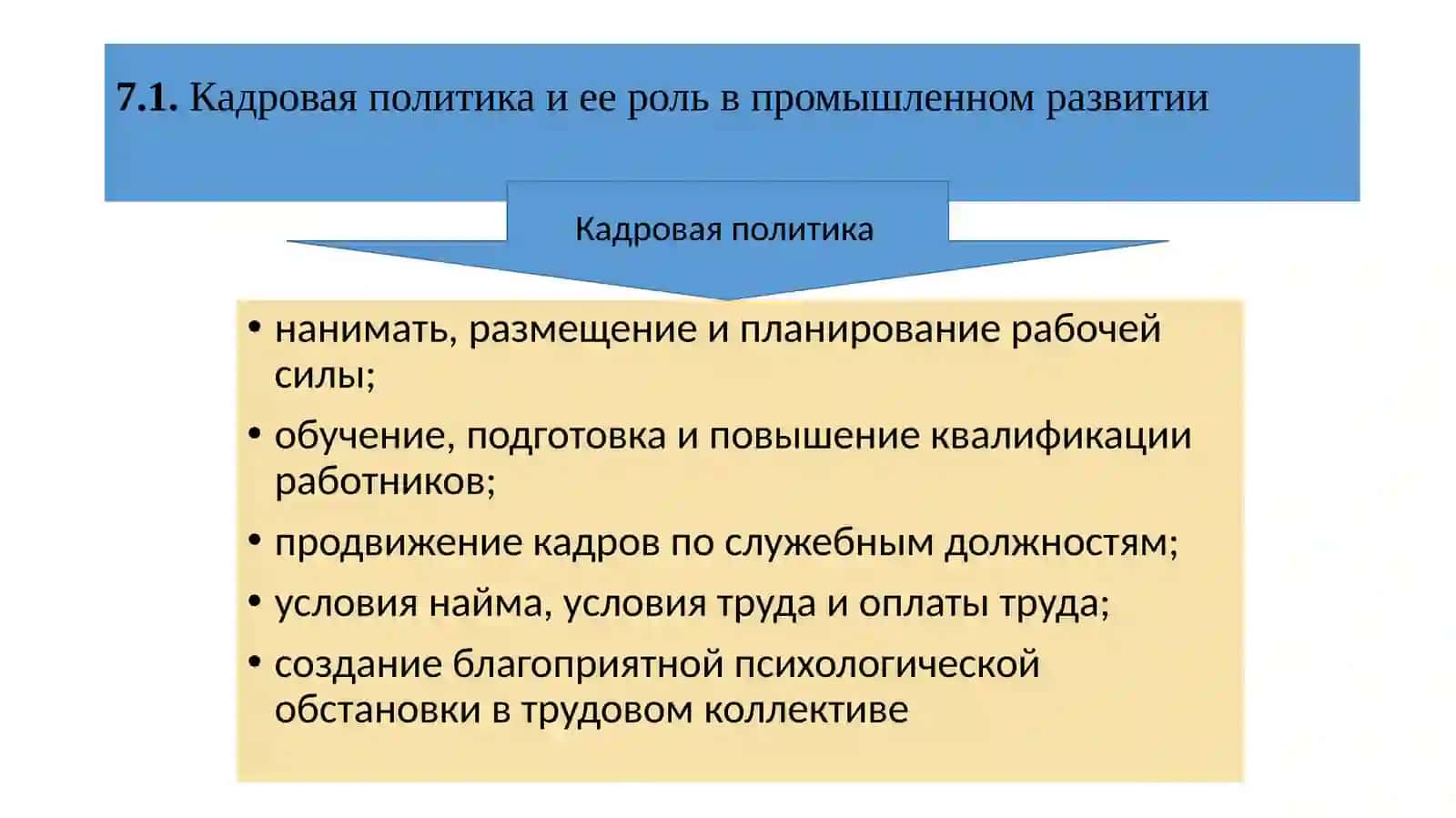 Кадровая политика и ее роль в промышленном развитии 2