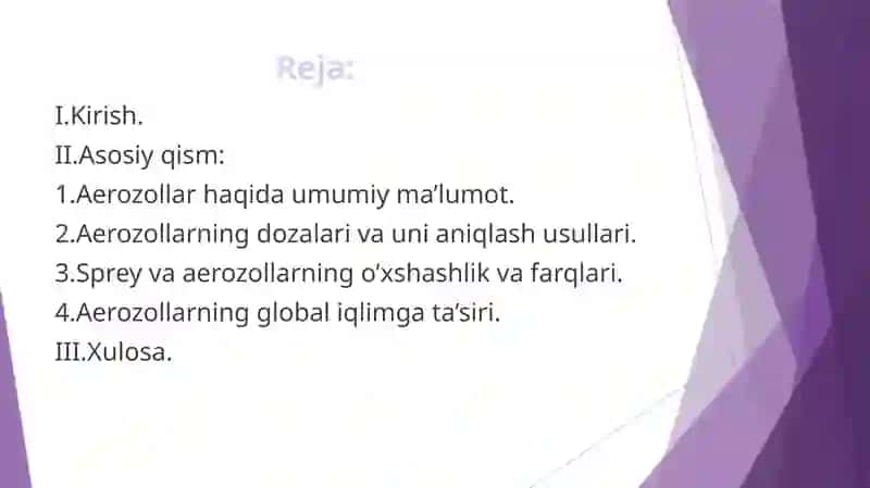 Aerozollarning ekologiyaga ta’siri va ularning ishlab chiqarishdagi ahamiyati 2