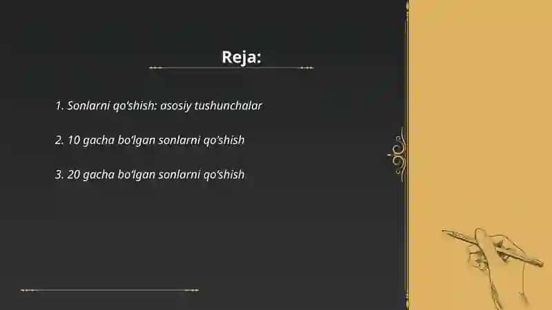 Sonlarni qoʻshish (2-sinf 1-qism matematika) 2