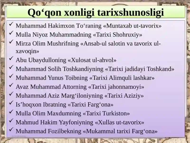 Qo'qon xonligining tashkil topishi 2