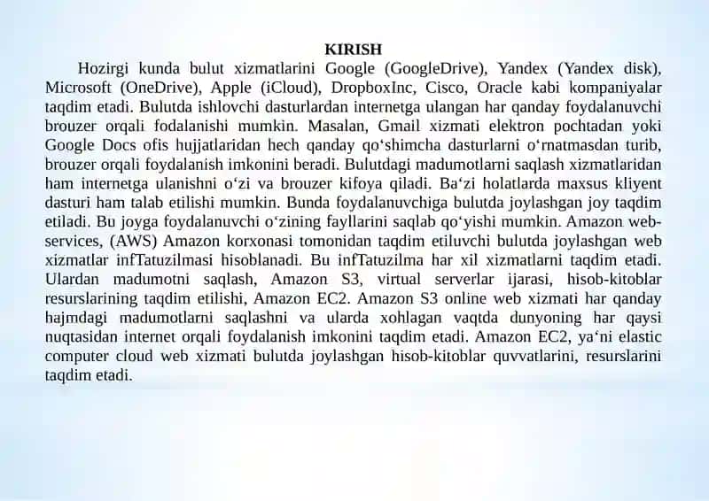 Jahon miqyosida bulutli hisoblashning rivojlanishi 2