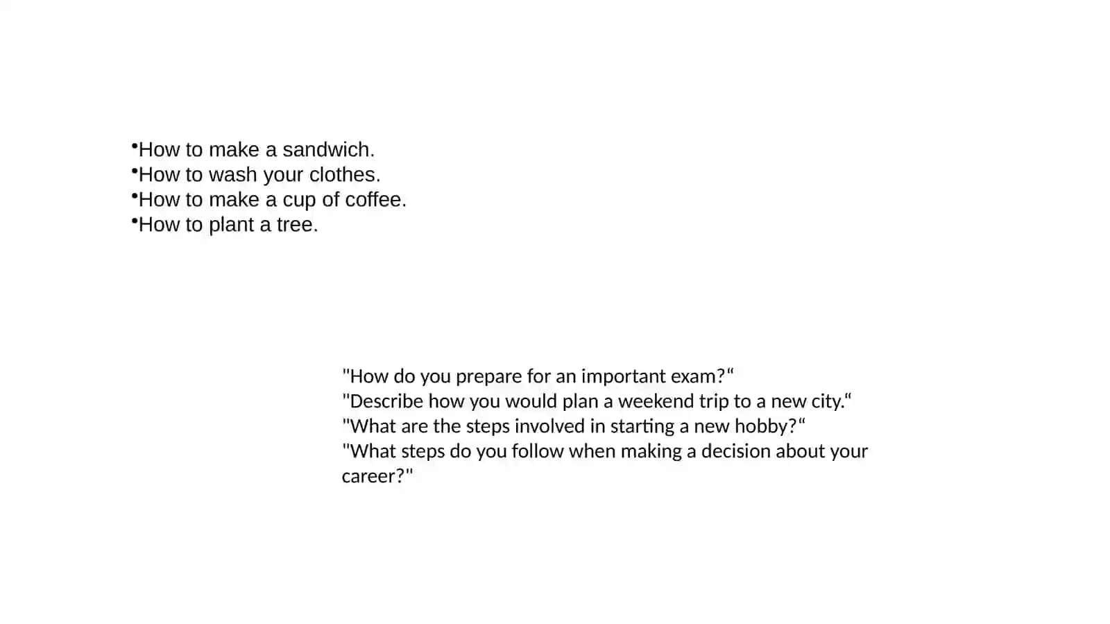 How do you prepare for an important exam? 2