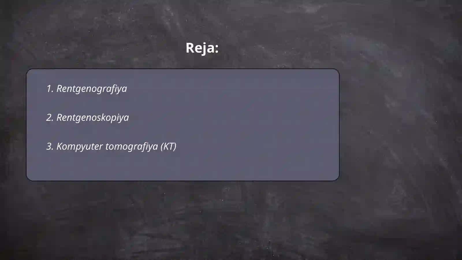 Rentgenologik tekshirish usullari 2