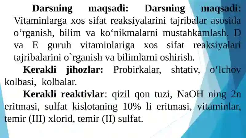 Vitaminlar, Suvda va Yog'da Eruvhi Vitaminlar 2