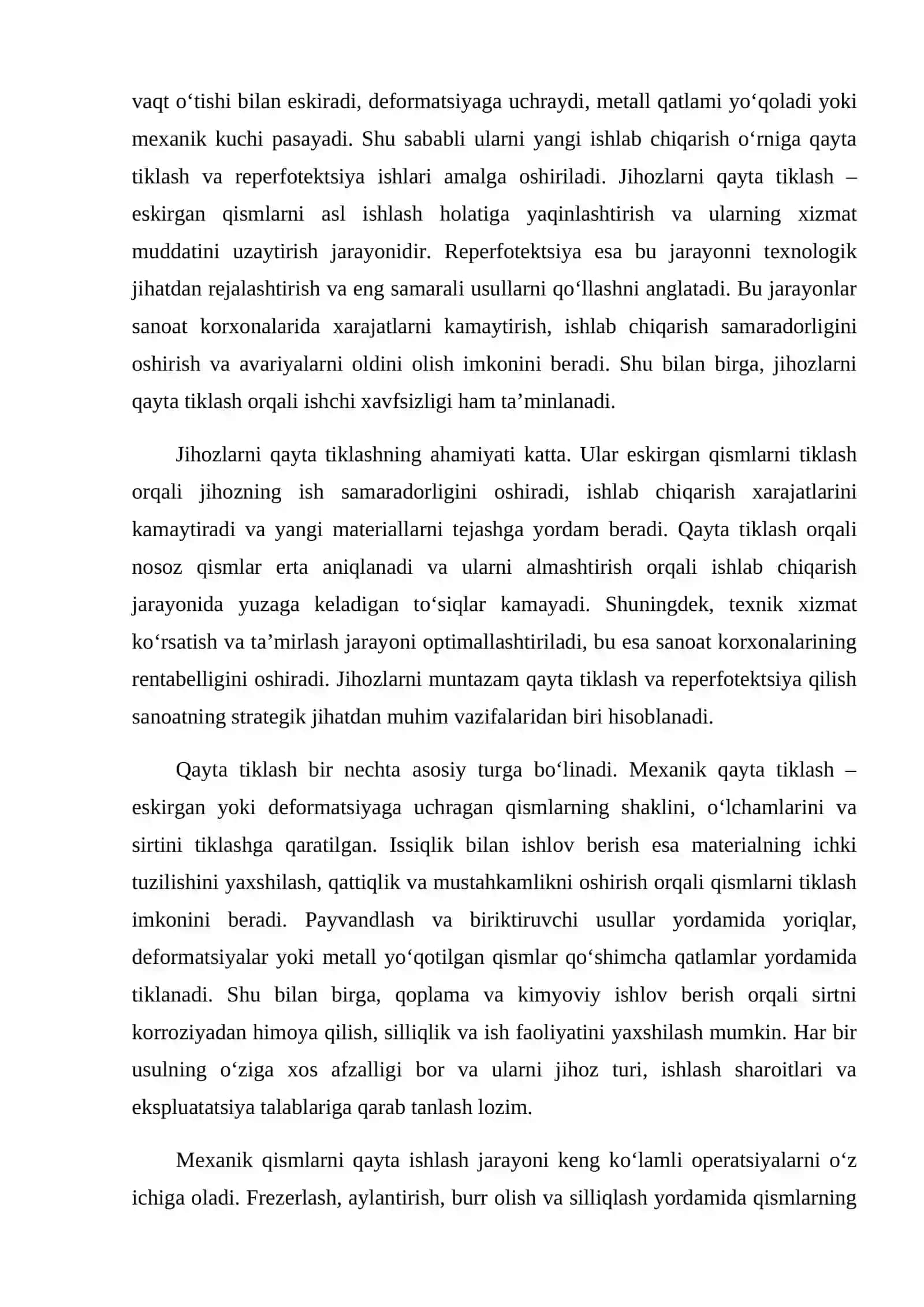 Jihozlarni qayta tiklash va reperfotektsiya 2