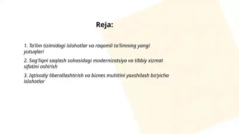 Yangi O'zbekiston-Yangicha dunyoqarash 2