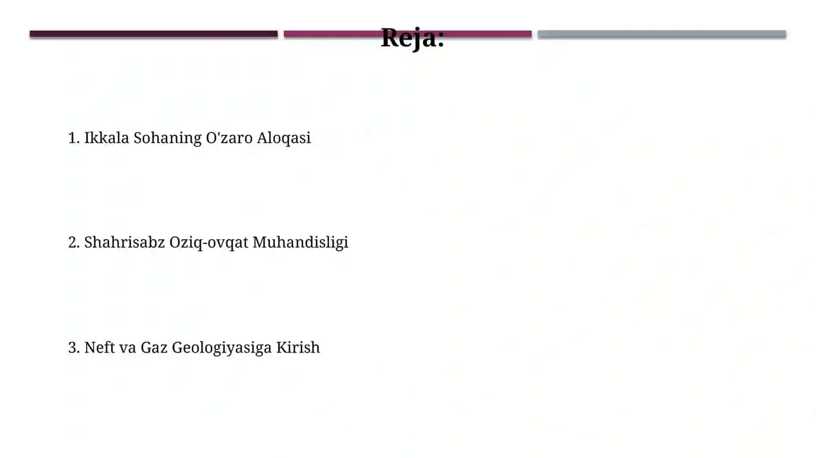 Neft-gaz geologiya va Shahrisabiz oziq ovqat muhandisligi 2
