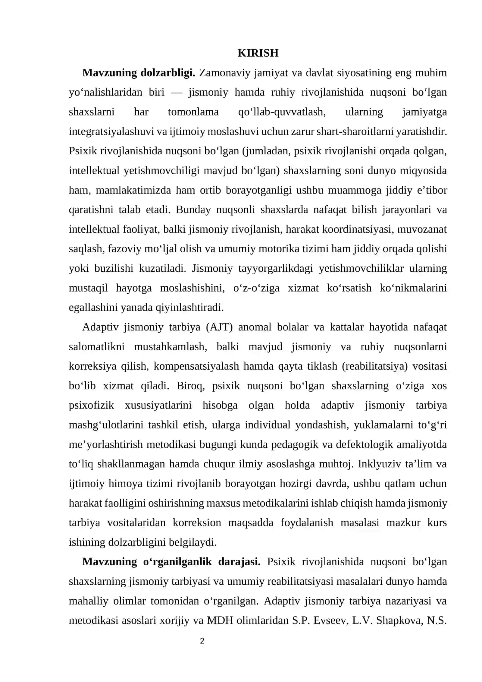 Nuqsoni bo‘lganlar bilan adaptiv jismoniy tarbiya ishlari 2