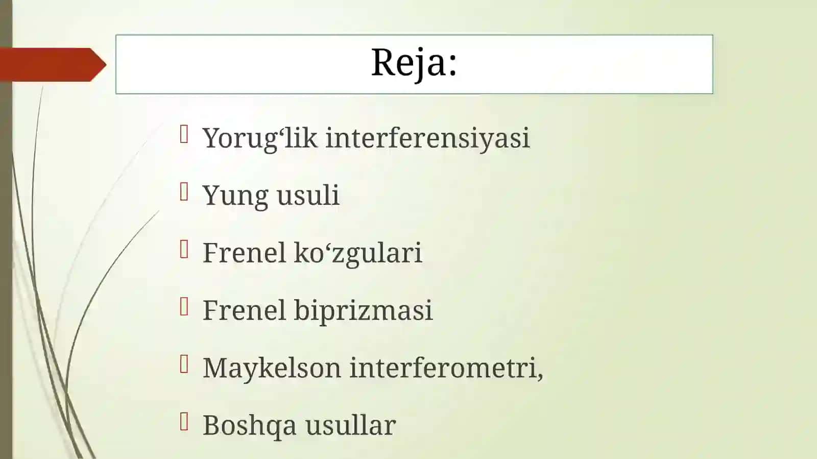 Fizika | Yorug'lik interferensiyasini kuzatish usullari 2