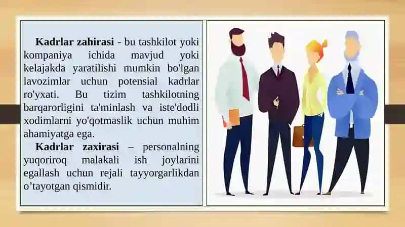 Kadrlar zahirasi bilan ishlash 2