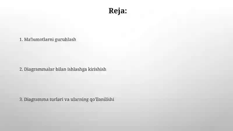 Diagrammalar bilan ishlash 2