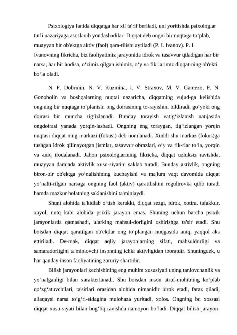 Diqqat haqida tushuncha 2