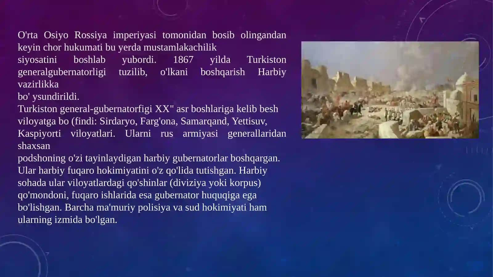 O‘rta Osiyoning Rossiya imperiyasi boshqaruvi davridagi tarixiy geografiyasi 2