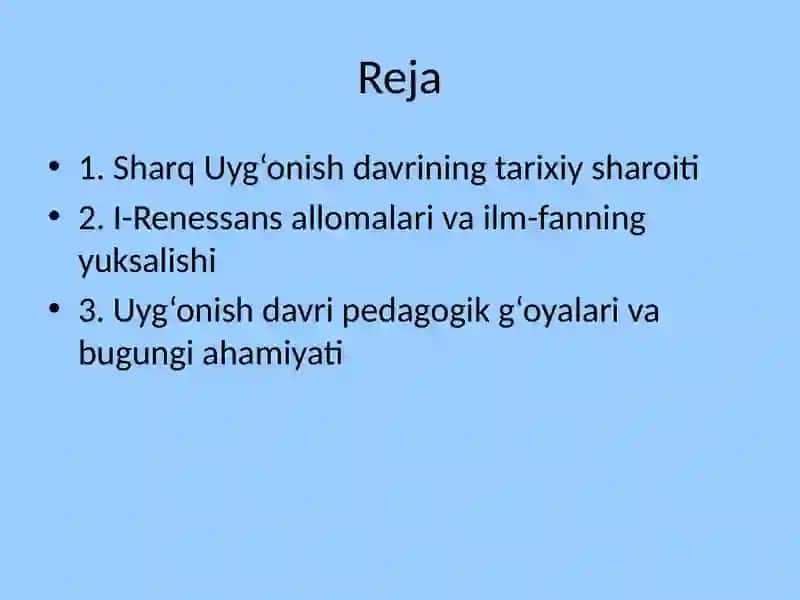 Sharquyg‘onishdavrida(1-Renessans)ilm-fanvapedagikfikrlar 2