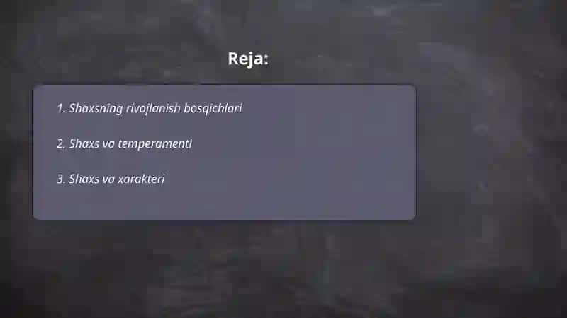Chet el psixalogiyasida shaxs nazariyasi 2