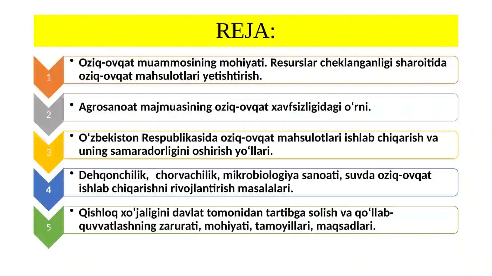 Oziq-Ovqat Muammosi va Uni Yaxshilash Yo‘nalishlari 2