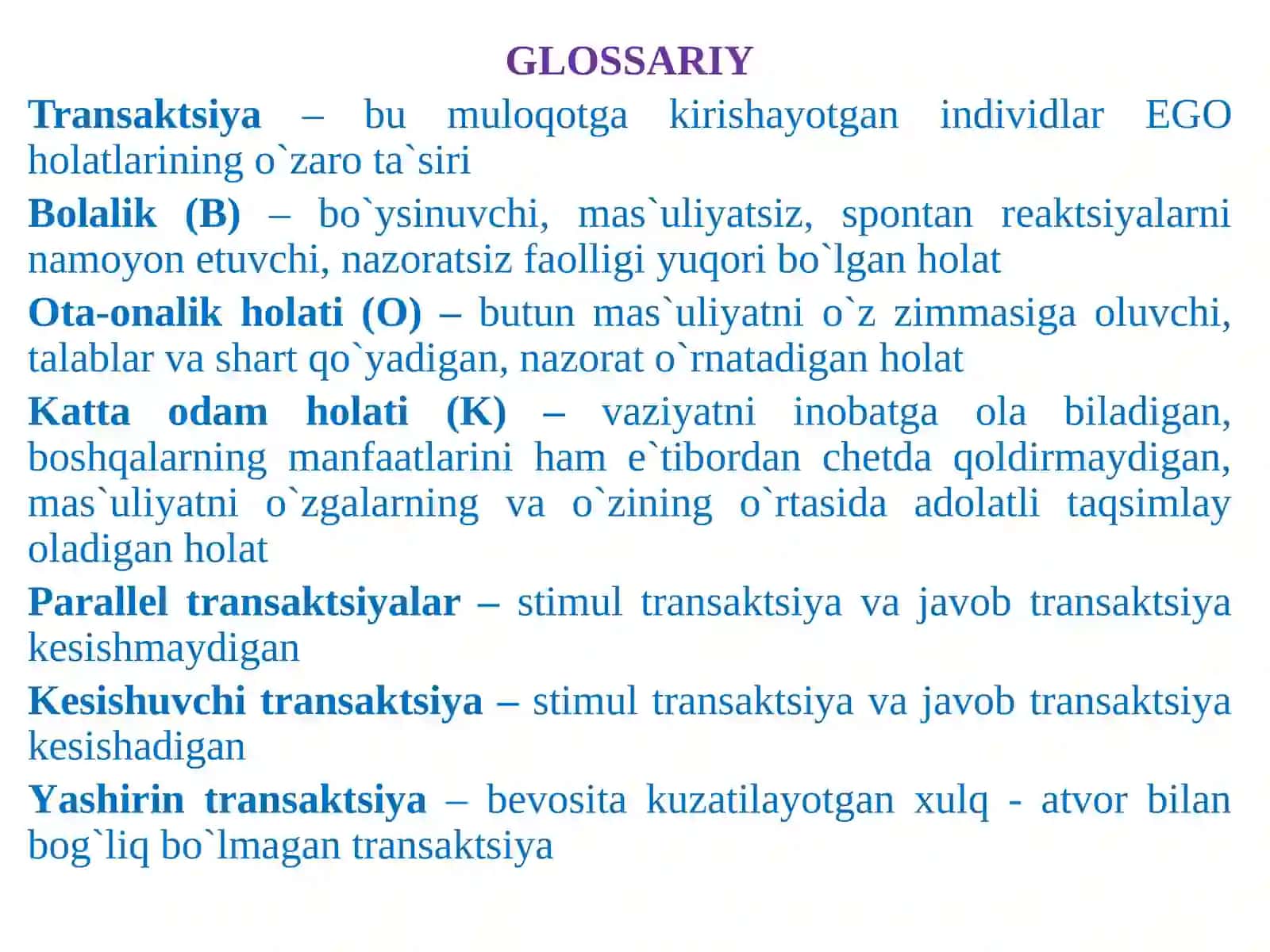 3-mavzu. Muloqot psixologiyasida transakt tahlilning roli 2