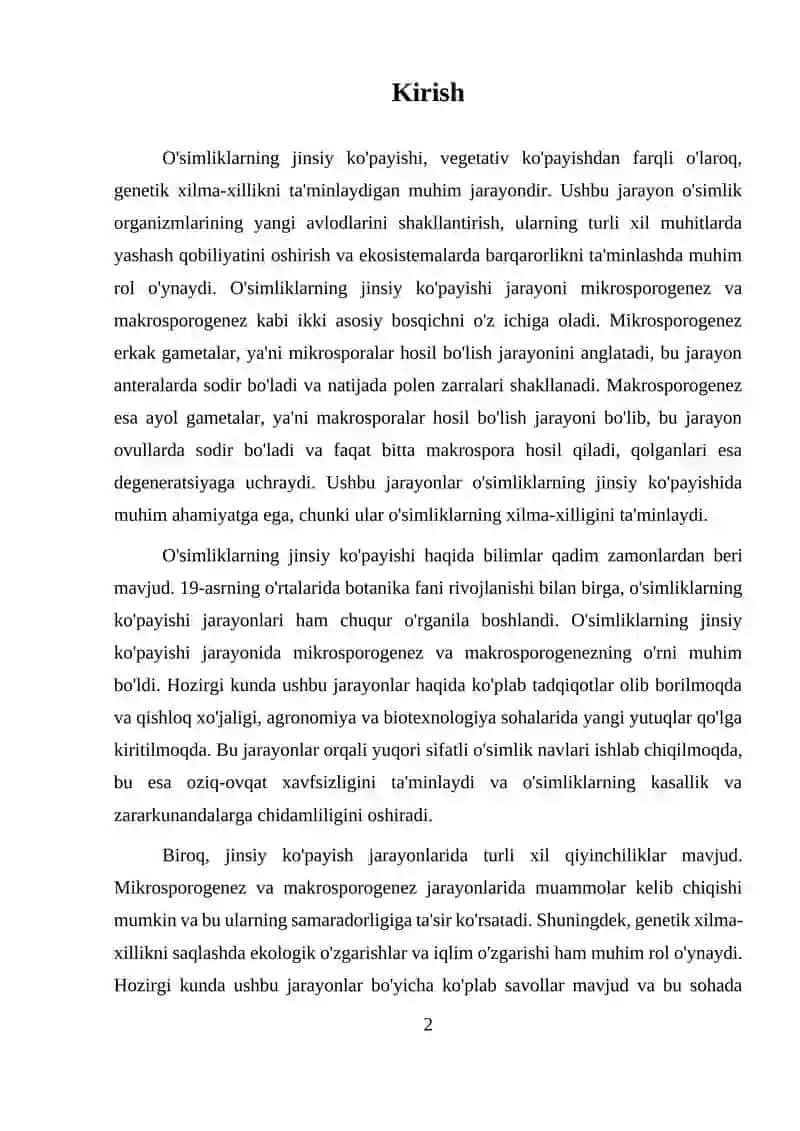 O'simliklarning Jinsiy Ko'payishi 2
