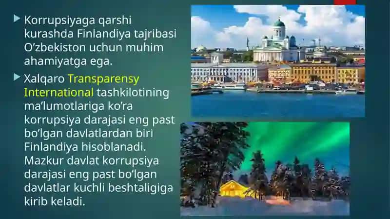Korrupsiyaga qarshi kurashda Finlandiya va Xitoy tajribasi 2