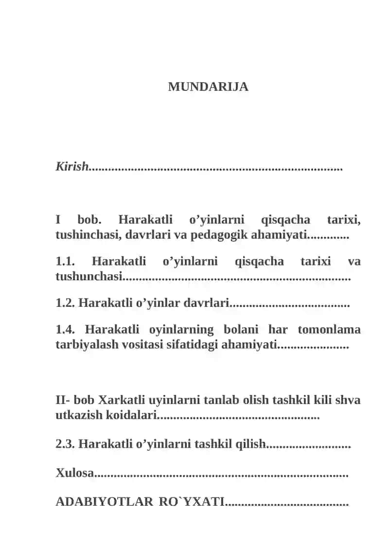 Harakatli O'yinlarni Qisqacha Tarixi, Tushunchasi, Davrlari va Pedagogik Ahamiyati 2