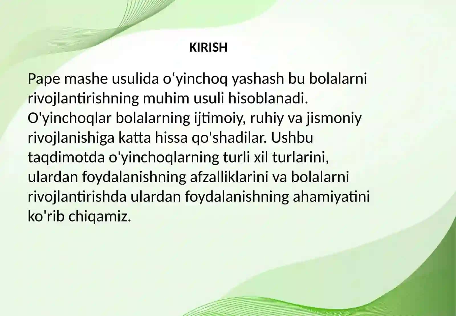 Pape mashe usulida oʻyinchoq yashash 2