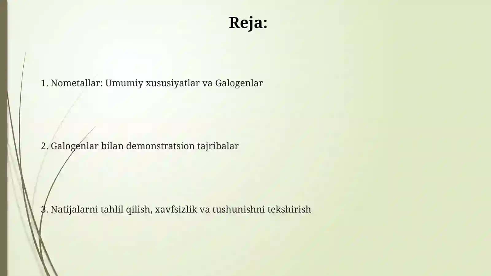 Metallmaslarning umumiy tavsifi 2